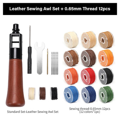 Leather Sewing Awl  Kit Leathercraft Stitch Awl Tool Set | WUTA