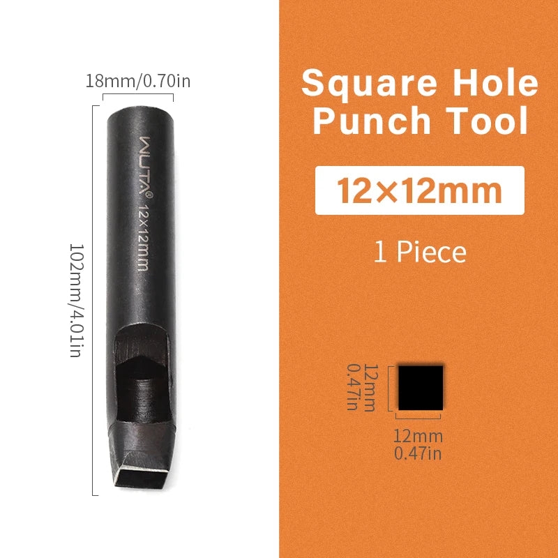 Square Leather Hole Punch Set Oblong Punching Tool WUTA – WUTA