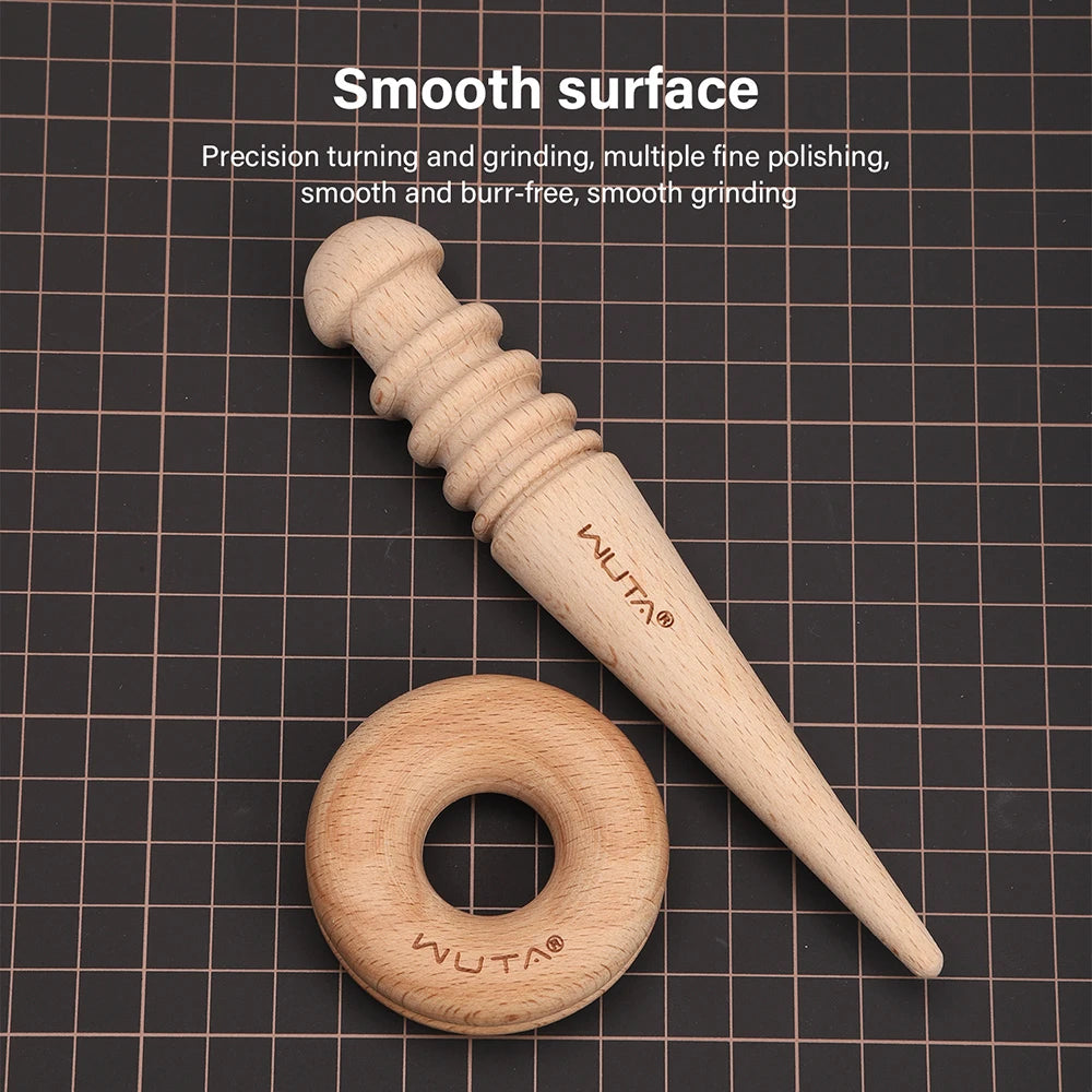 Leather Burnisher Wood Slicker Rounded Edge Burnishing Groover Tool | WUTA