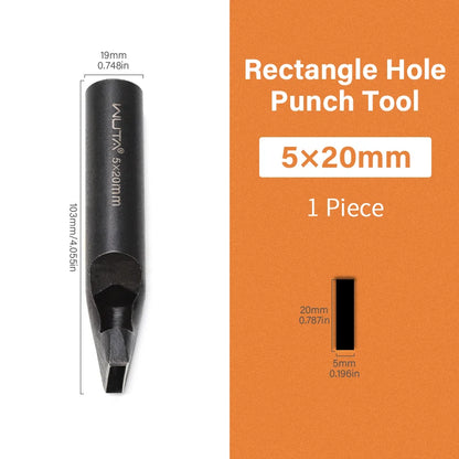 WUTA 1pc Anti-Rust Leather Hollow Punch Rectangle Slot Puncher Oblong Hole Cutter
