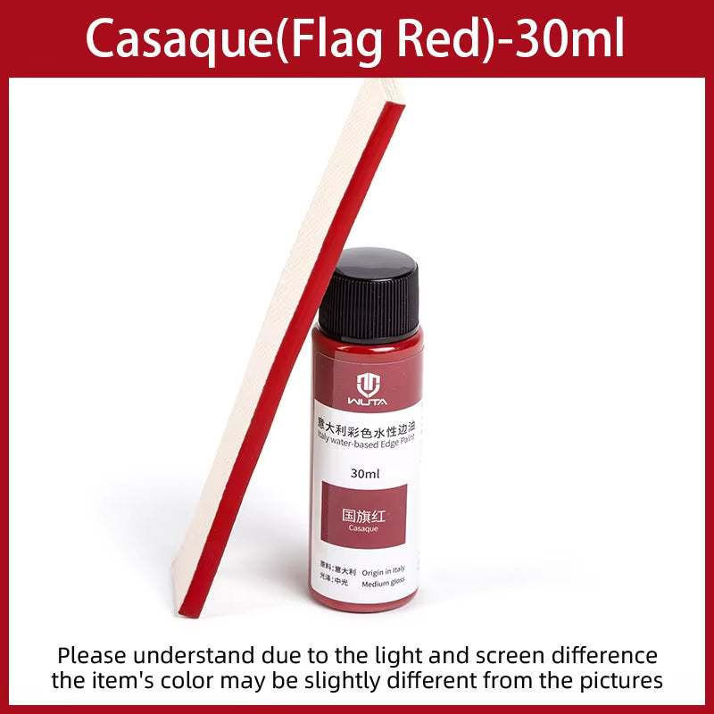 WUTA 30ml Professional Leather Edge Paint Oil Dye Edge Dressing Color Coats Leather Finish Supplies DIY Craft Leather Shoe Edges