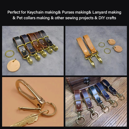 Brass Leather Snap Hook Lobster Clasps Swivel Clips|WUTA
