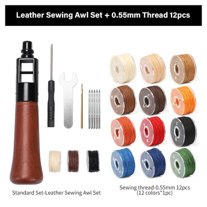 Leather Sewing Awl  Kit Leathercraft Stitch Awl Tool Set | WUTA