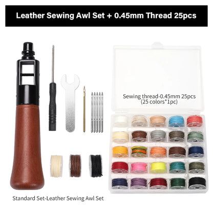 Leather Sewing Awl  Kit Leathercraft Stitch Awl Tool Set | WUTA