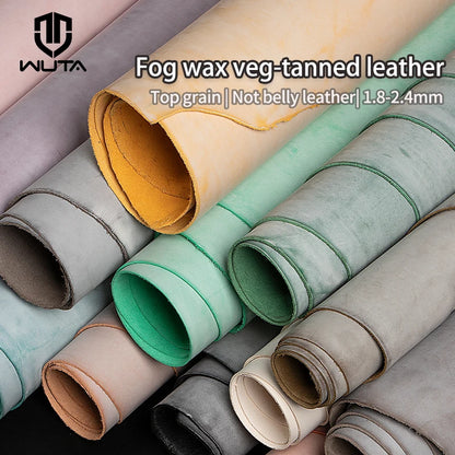 Genuine Leather Vegetable Tanned Leather Fog Wax Full Grain Leather| WUTA