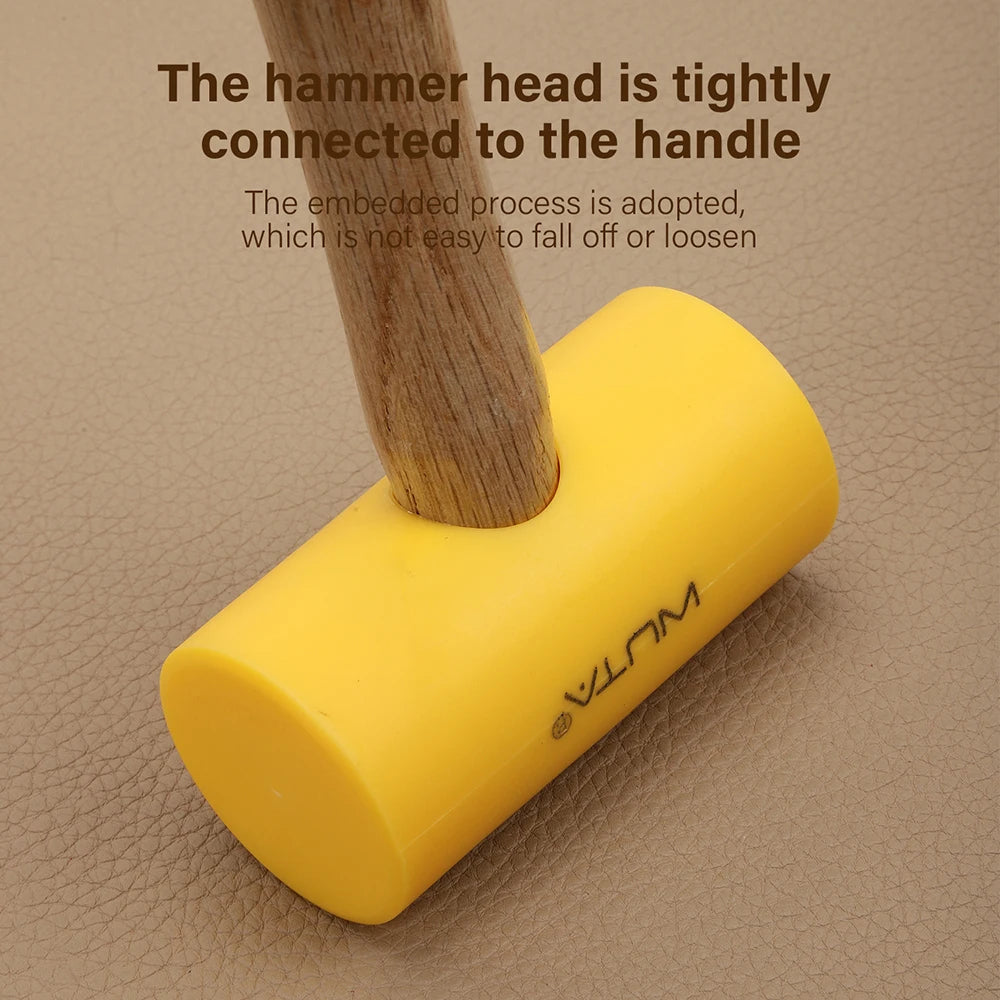 Yellow Glue Hammer Leather Craft Hammer Carving Tool 46mm 55mm|WUTA