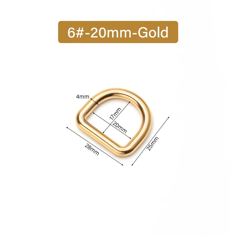 Stainless Steel No Interface Brass D Ring Buckle Dog Collar Ring| WUTA