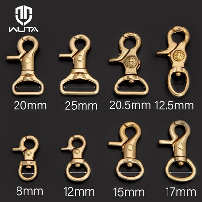 Brass Leather Snap Hook Lobster Clasps Swivel Clips|WUTA