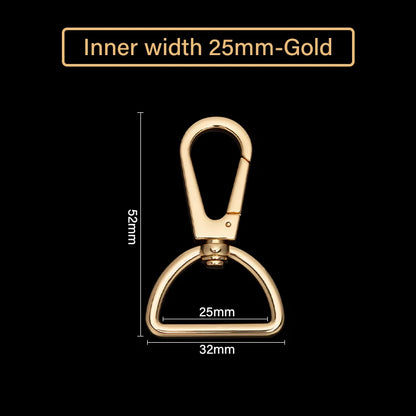 WUTA 1pcs Leather Snap Hook Swivel Clips Metal Buckle Strap Lobster Clasps Push Gate Handbags Hardware Purse Making Accessories