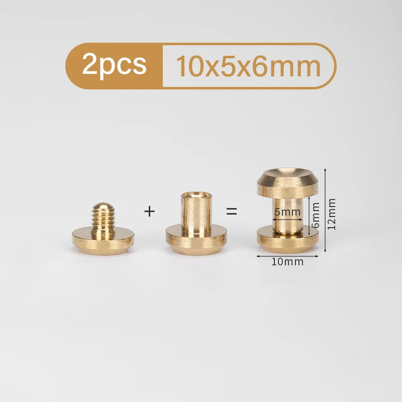 Solid Brass Chicago Screws Nail Concave Head Rivets Durable| WUTA