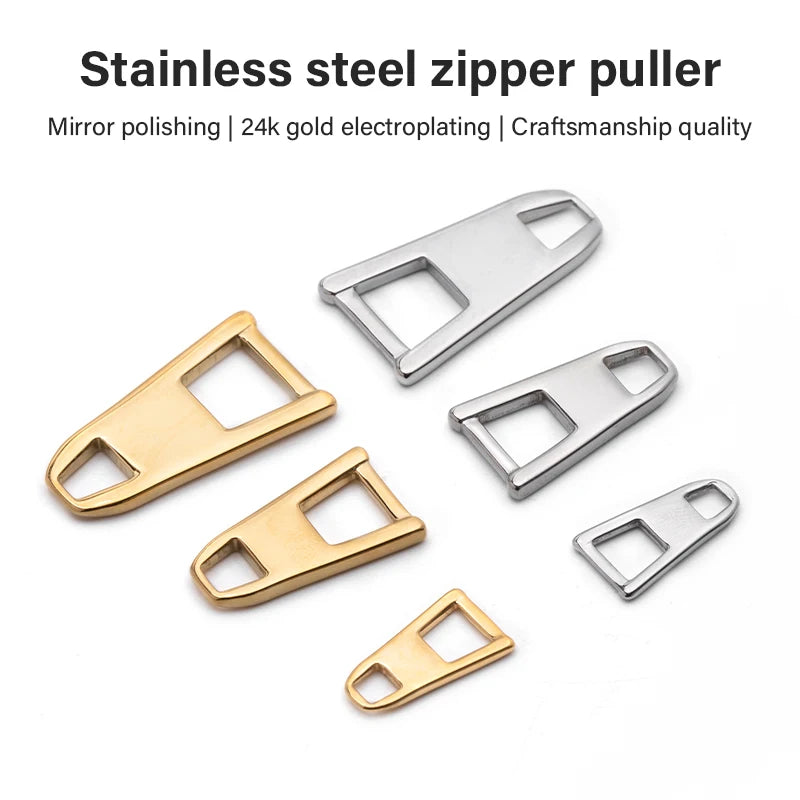 Stainless Steel Trapezoidal Zipper Puller Replacement Zipper Slider Easy Zipper | WUTA