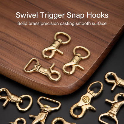 Brass Leather Snap Hook Lobster Clasps Swivel Clips|WUTA