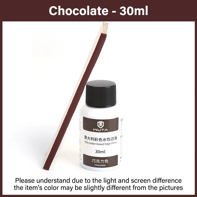 WUTA 30ml Professional Leather Edge Paint Oil Dye Edge Dressing Color Coats Leather Finish Supplies DIY Craft Leather Shoe Edges