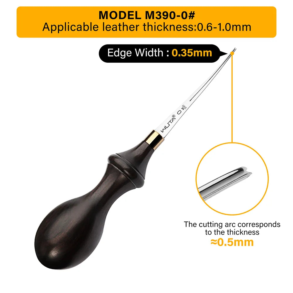 Leather Edge Beveler PRO M390/DC53 Die Steel available 6 Sizes | WUTA