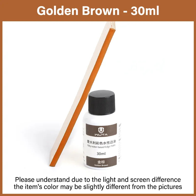 WUTA 30ml Professional Leather Edge Paint Oil Dye Edge Dressing Color Coats Leather Finish Supplies DIY Craft Leather Shoe Edges
