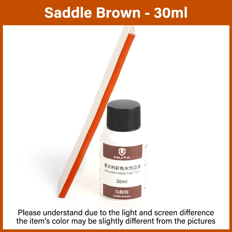 WUTA 30ml Professional Leather Edge Paint Oil Dye Edge Dressing Color Coats Leather Finish Supplies DIY Craft Leather Shoe Edges
