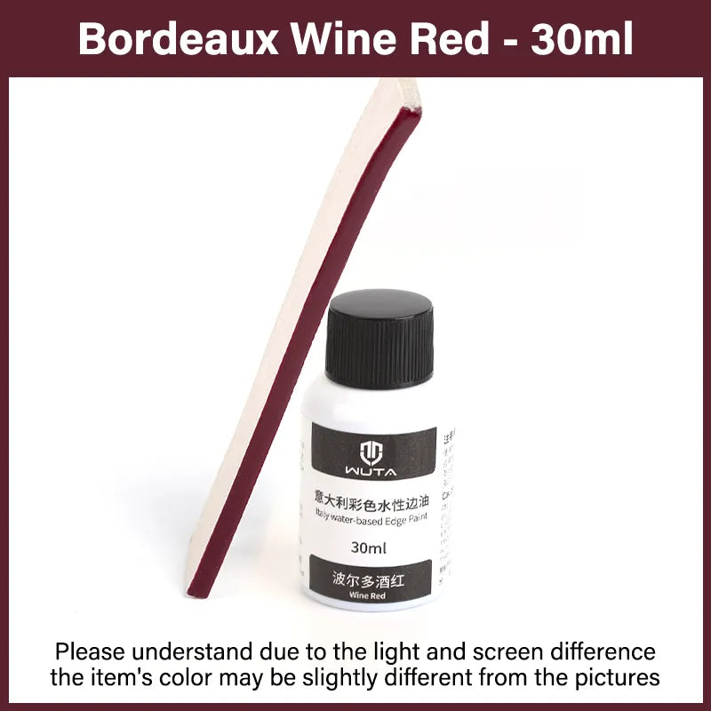 WUTA 30ml Professional Leather Edge Paint Oil Dye Edge Dressing Color Coats Leather Finish Supplies DIY Craft Leather Shoe Edges
