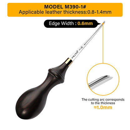 Leather Edge Beveler PRO M390/DC53 Die Steel available 6 Sizes | WUTA