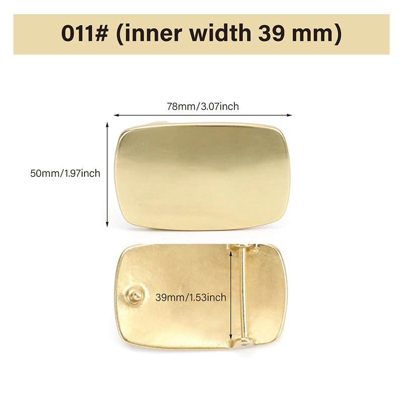 Solid Brass Belt Buckle Pure Copper Women Men's Pin Buckle Manual DIY Leather Craft Hardware | WUTA