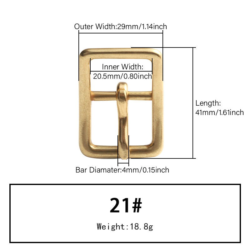 Solid Brass Belt Buckle Pure Copper  | WUTA