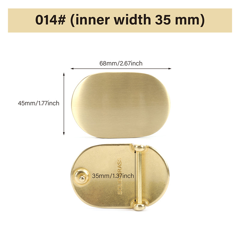 Solid Brass Belt Buckle Pure Copper Women Men's Pin Buckle Manual DIY Leather Craft Hardware | WUTA