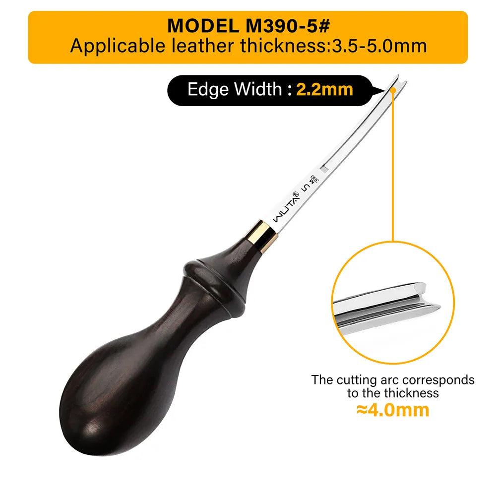 Leather Edge Beveler PRO M390/DC53 Die Steel available 6 Sizes | WUTA