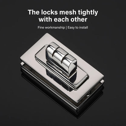Oblong Stainless steel Bag Padlock Twist Lock  Turn Clasp Rotary for Purses Bags | WUTA