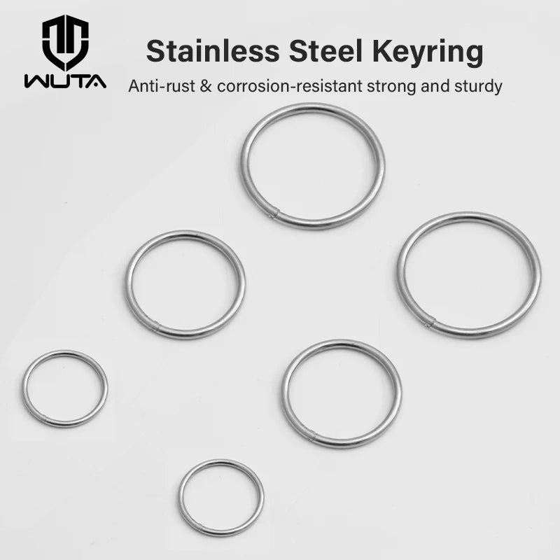 Stainless Steel Key Holder Rings Hook Hardware Split Ring Round Key Holder | WUTA
