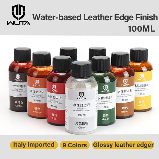 WUTA 100ml Pro Leather Dyed Water and Oil-Based Finish Color Edge Sealing Liquid