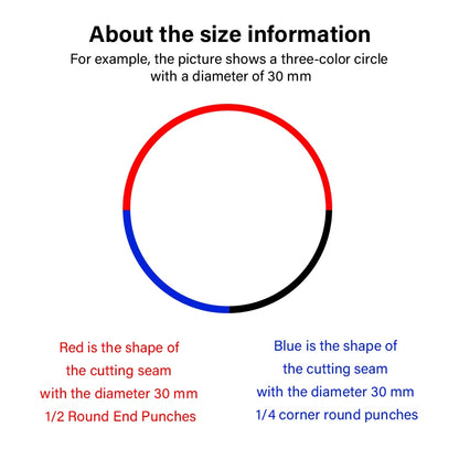 WUTA 1Pc Half-Round Punch Arc-Shaped Clear Sharp Punch Leather Craft Cutter Strap Anti-rust Tool