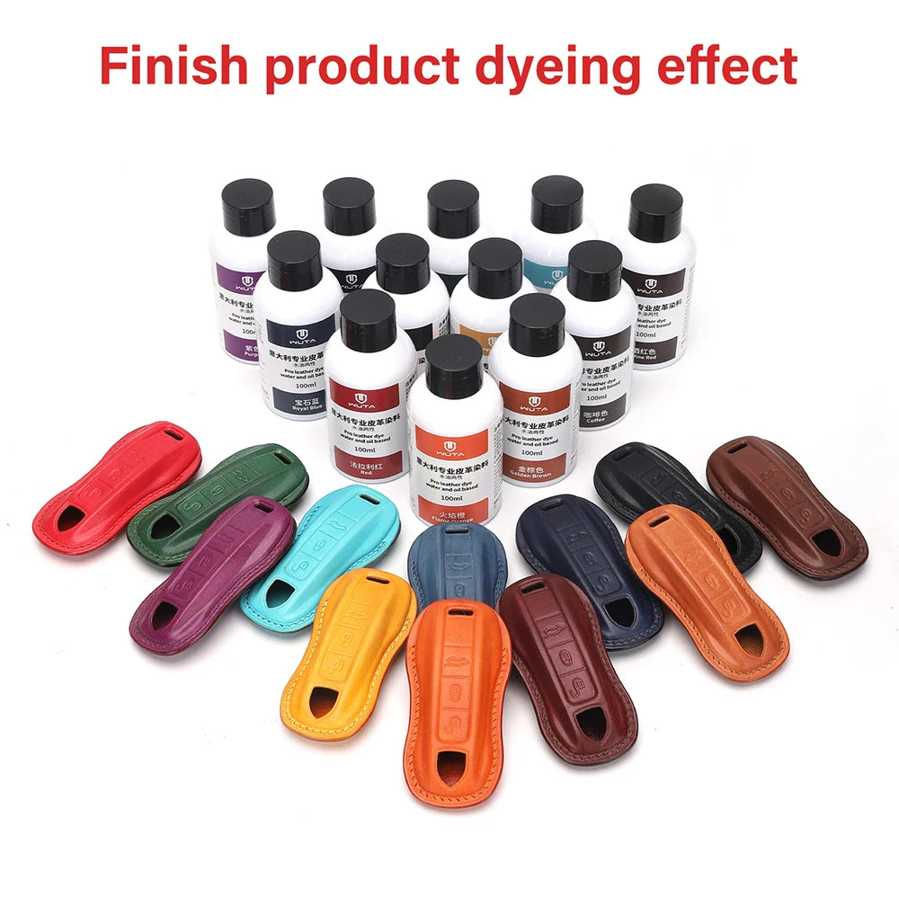 100ml Pro Leather Dye Water & Oil Based Penetrating Permanent Dye DIY Coloring Uncoated Leather | WUTA