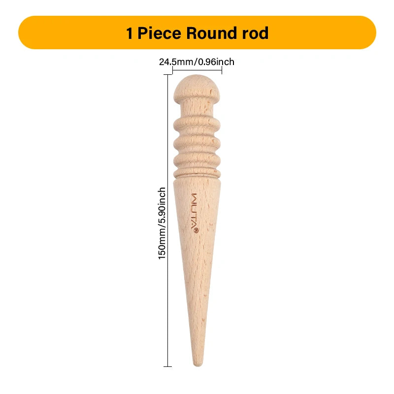Leather Burnisher Wood Slicker Rounded Edge Burnishing Groover Tool | WUTA