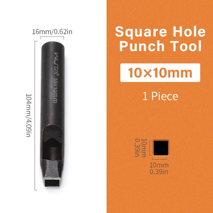 Square Leather Hole Punch Set Oblong Punching Tool | WUTA