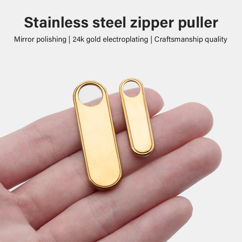 Stainless Steel Long Oval Zipper Puller Easy Zipper Head | WUTA