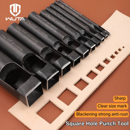 Square Leather Hole Punch Set Oblong Punching Tool | WUTA