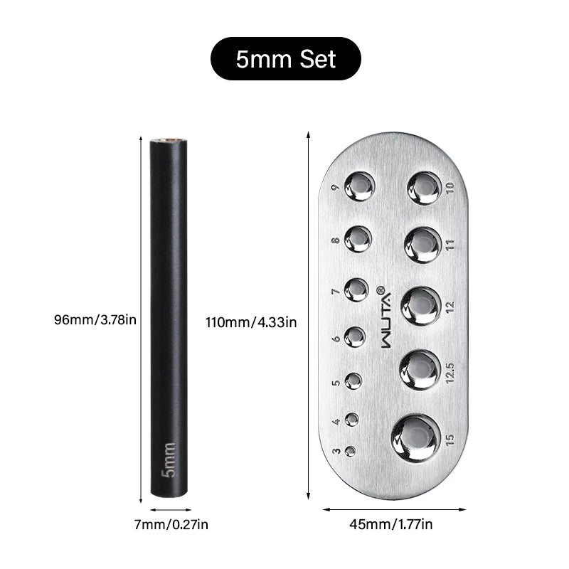 Mushroom Nail Setter Domed Rivets Fixing Punch Setting Tool | WUTA