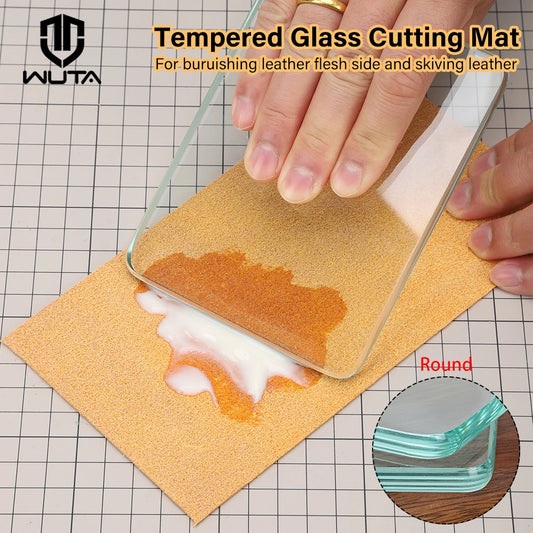 Leather Burnisher Craft Tools Glass Slicker for Burnishing Polishing Board Leather Finish Tokonole Gum Tool|WUTA