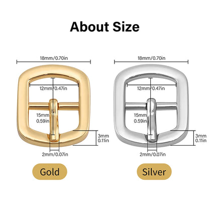 WUTA 20 pcs Senior Mini Belt Strap Buckle Metal Doll Buckles Pin Buckle