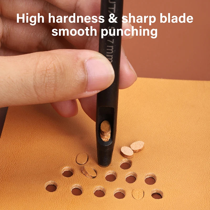 Oval Hole Punch Leather Punching Craft Sharp Strike Drill Tools | WUTA