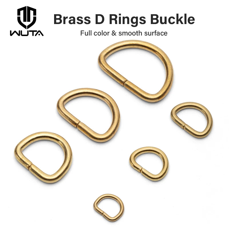 Open Brass D Ring Buckle Dog Collar Strap Hand Bag Purse Belt Sewing Keychains  | WUTA