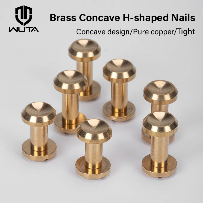 Solid Brass Chicago Screws Nail Concave Head Rivets Durable| WUTA ...