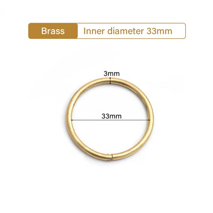 Solid Brass Key Holder Rings Hook Hardware Split Ring Round Key Holder  | WUTA