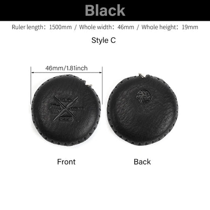 WUTA Soft Retractable Tape Measure Handmade Genuine Leather Mini Ruler Case Tailor Craft Dieting Tape Measure Household