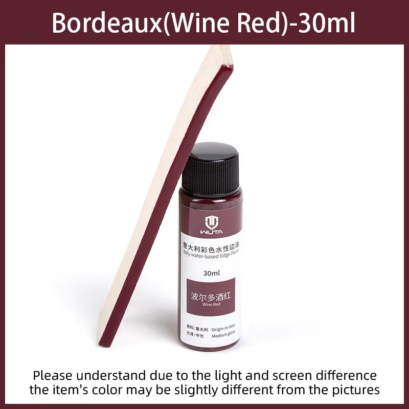 WUTA 30ml Professional Leather Edge Paint Oil Dye Edge Dressing Color Coats Leather Finish Supplies DIY Craft Leather Shoe Edges