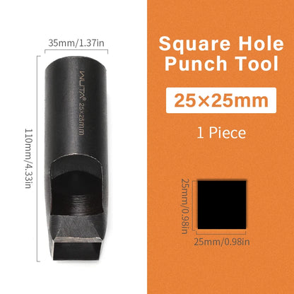 Square Leather Hole Punch Set Oblong Punching Tool | WUTA