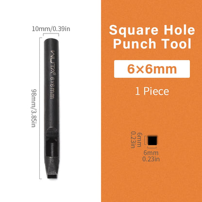 Square Leather Hole Punch Set Oblong Punching Tool | WUTA