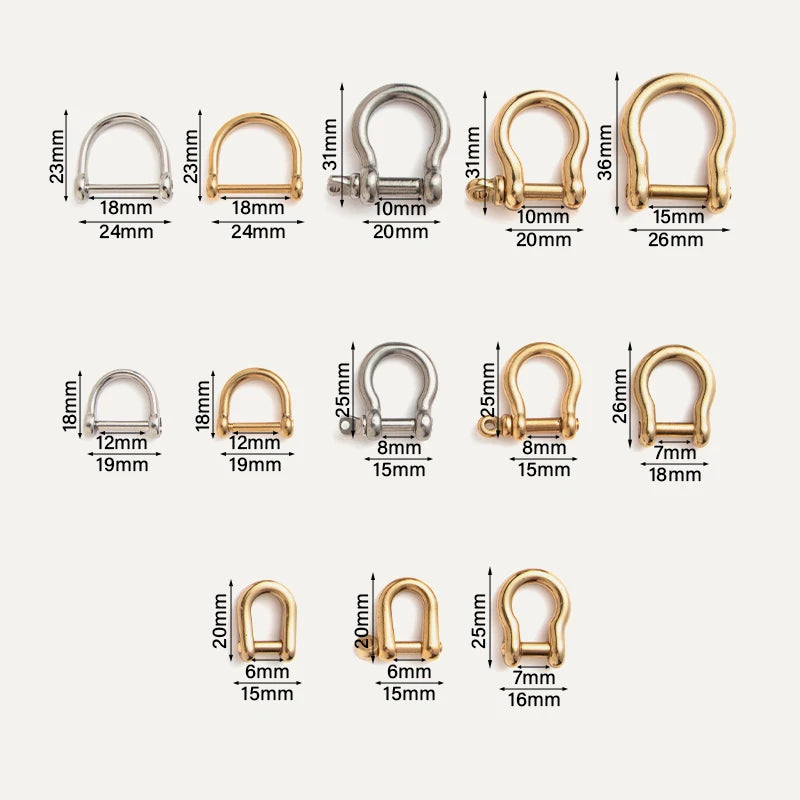 U Shackle D Ring Shackles Horseshoe Buckle 3 Types Ring | WUTA