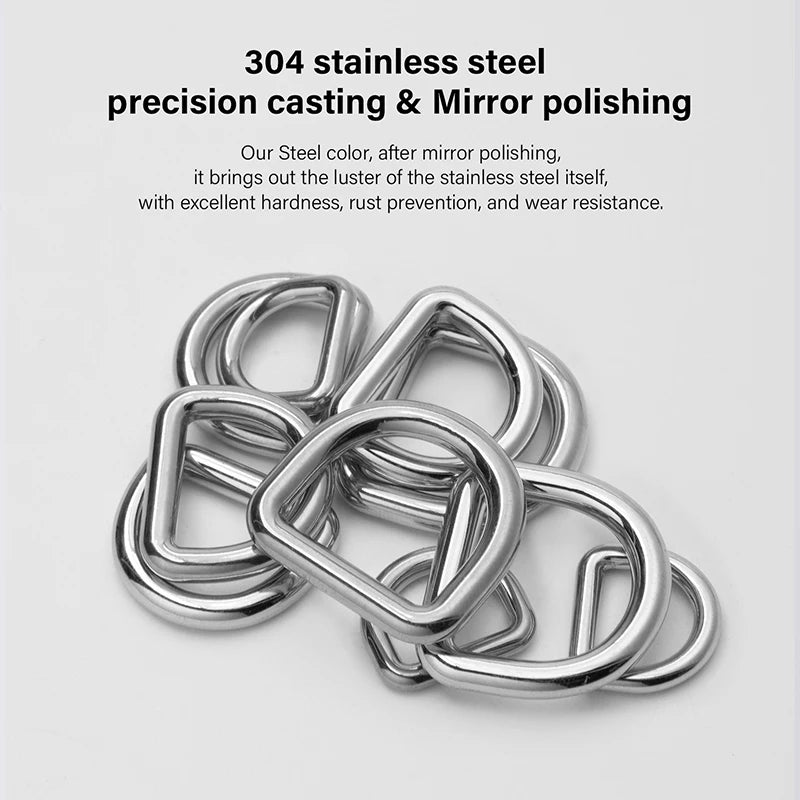 Stainless Steel No Interface Brass D Ring Buckle Dog Collar Ring| WUTA