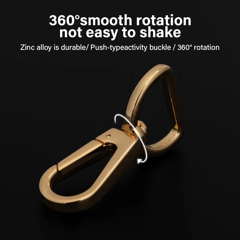 WUTA 1pcs Leather Snap Hook Swivel Clips Metal Buckle Strap Lobster Clasps Push Gate Handbags Hardware Purse Making Accessories