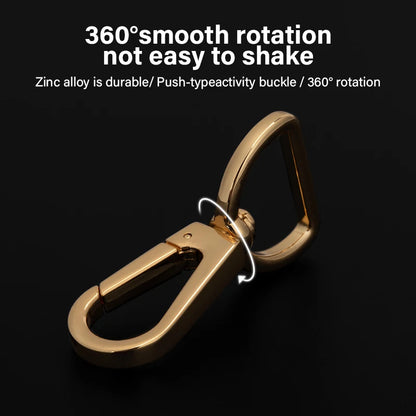 WUTA 1pcs Leather Snap Hook Swivel Clips Metal Buckle Strap Lobster Clasps Push Gate Handbags Hardware Purse Making Accessories